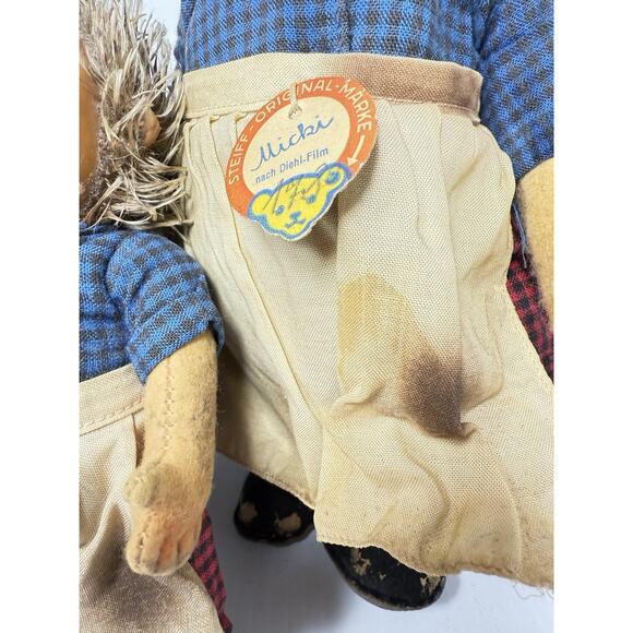 Vintage Steiff Micki Hedgehog Family Of 4 Germany - Picture 3 of 16